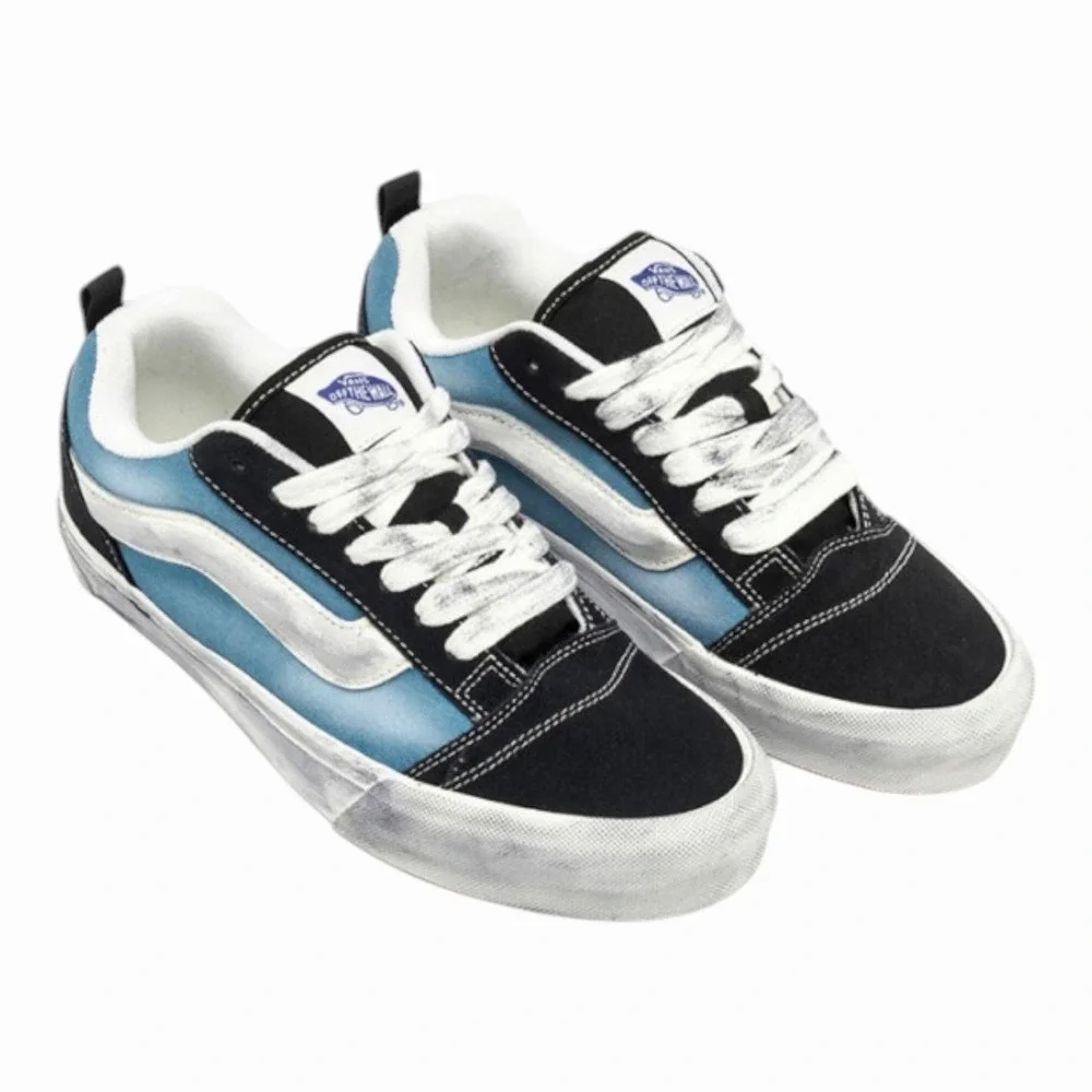 Vans Knu Skool Wave Washed Bluestone Womens Size 6 Casual Sneakers VN000CRPJCN